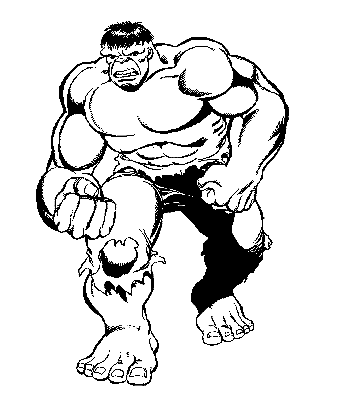 Dibujos para colorear de Hulk, increíble Hulk, la Masa, Plantillas para